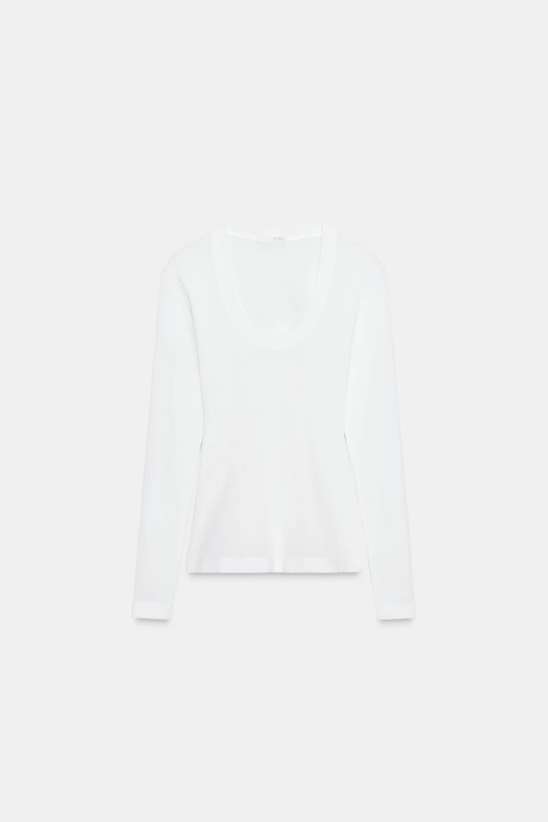 CREPE LONG SLEEVE T-SHIRT