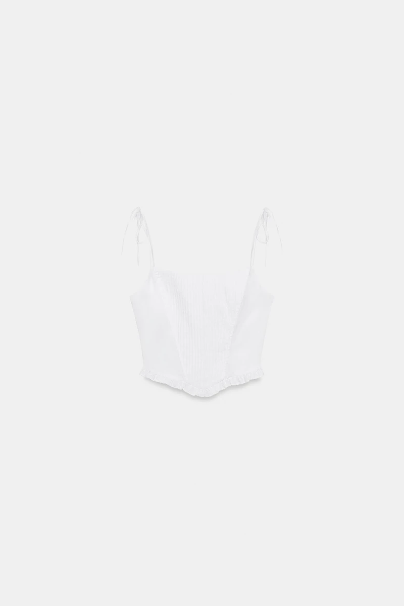 TOP COURT STYLE CORSET EN POPELINE
