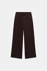 WIDE-LEG ELASTIC WAIST PANTS