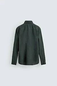 REGULAR FIT 100% LINEN SHIRT