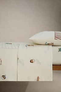 REVERSIBLE KIDS' DOG FLAT SHEET
