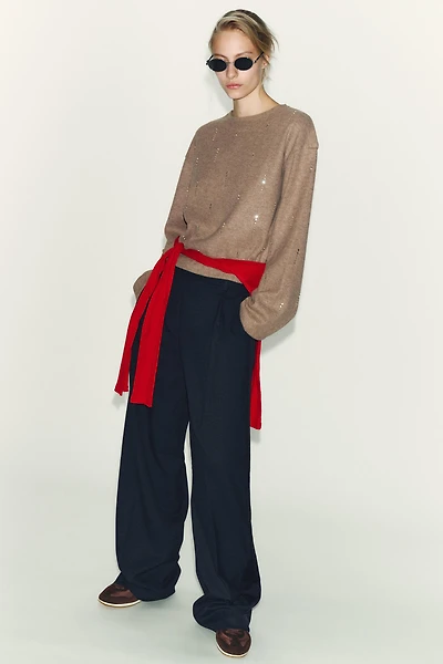 PULL CÔTELÉ BRILLANT