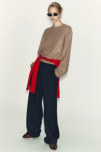 PULL CÔTELÉ BRILLANT