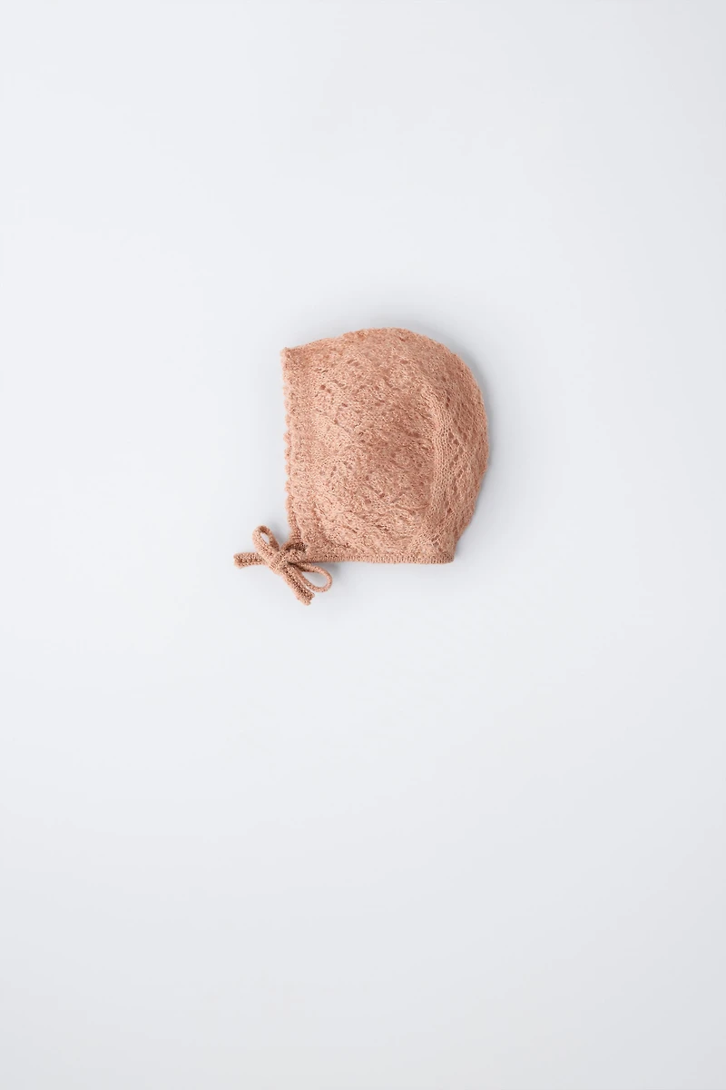 OPENWORK KNIT BONNET