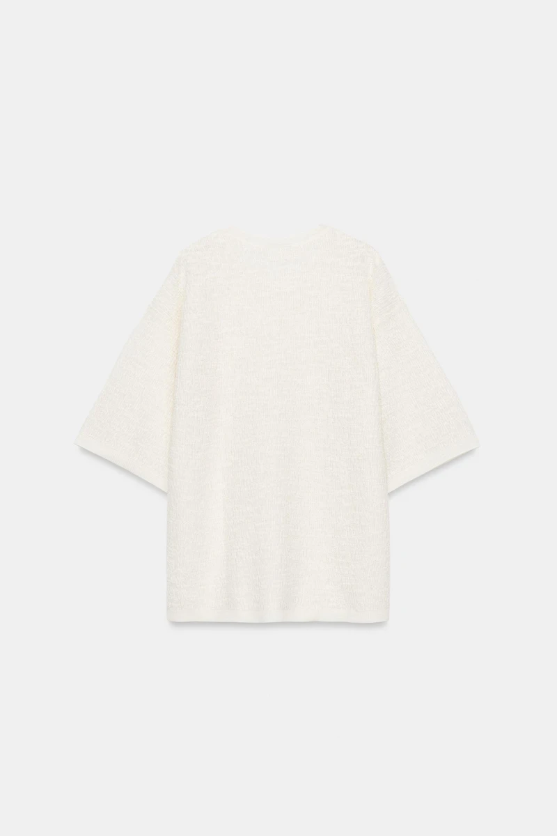 TOP OVERSIZE EN MAILLE STRUCTURÉ
