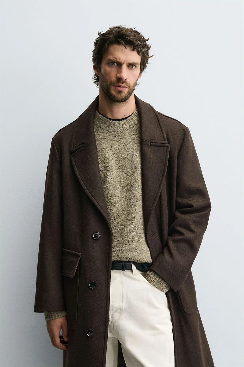 RELAXED FIT WOOL COAT