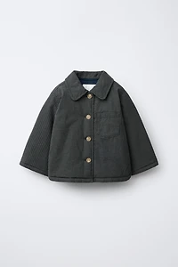 GINGHAM PRINT PUFFER JACKET