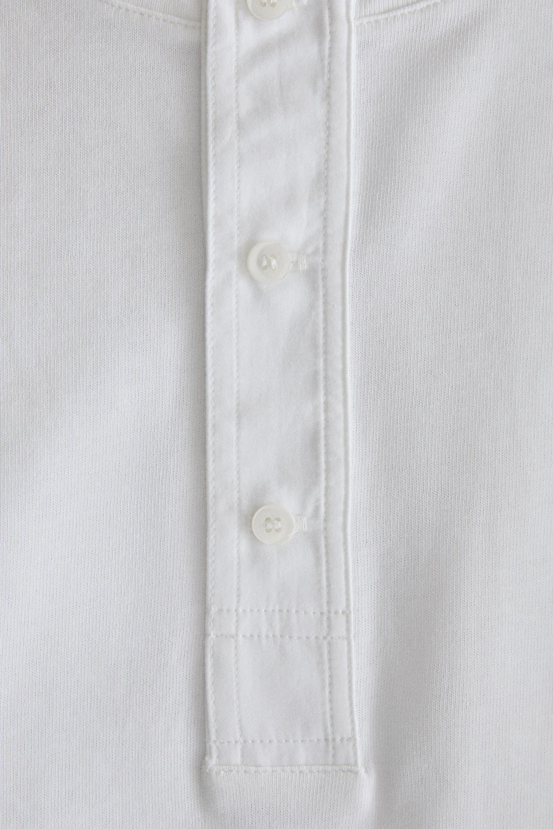 BUTTON-UP COTTON T-SHIRT