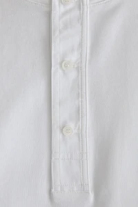 BUTTON-UP COTTON T-SHIRT