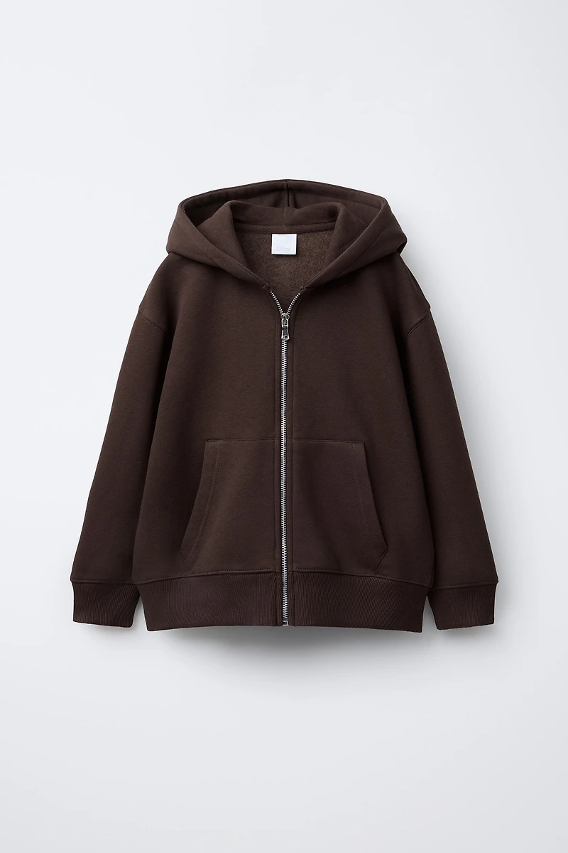 BASIC ZIP SWEATSHIRT
