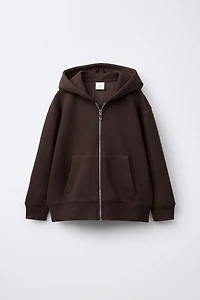 BASIC ZIP SWEATSHIRT