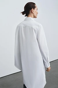 ZW COLLECTION ASYMMETRIC POPLIN SHIRT
