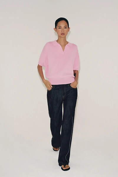 SHORT SLEEVE KNIT POLO