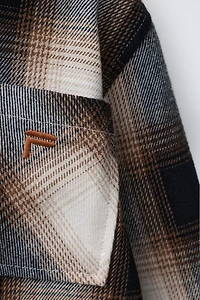 PLAID FLEECE HOODED OVERSHIRT