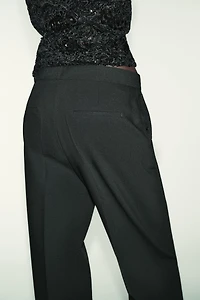 HIGH-WAISTED STRAIGHT LEG PANTS