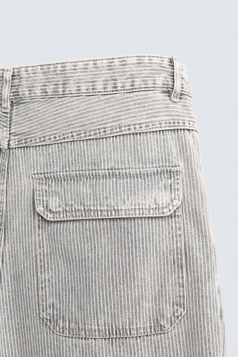 RELAXED STRAIGHT FIT STRIPED PANTS