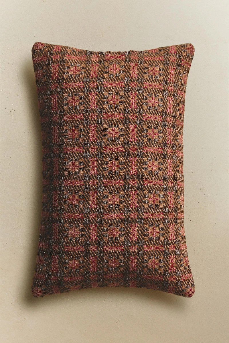 HOUSSE DE COUSSIN CARREAUX GÉOMÉTRIQUES