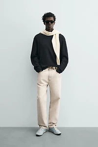 REGULAR FIT COTTON-LINEN JUMPER