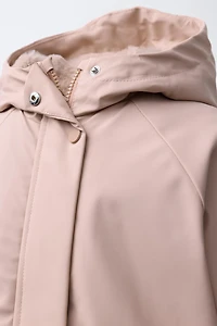 VESTE DÉPERLANTE ENDUITE EFFET FOURRURE