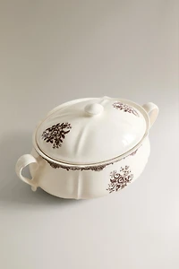 FLORAL EARTHENWARE TUREEN