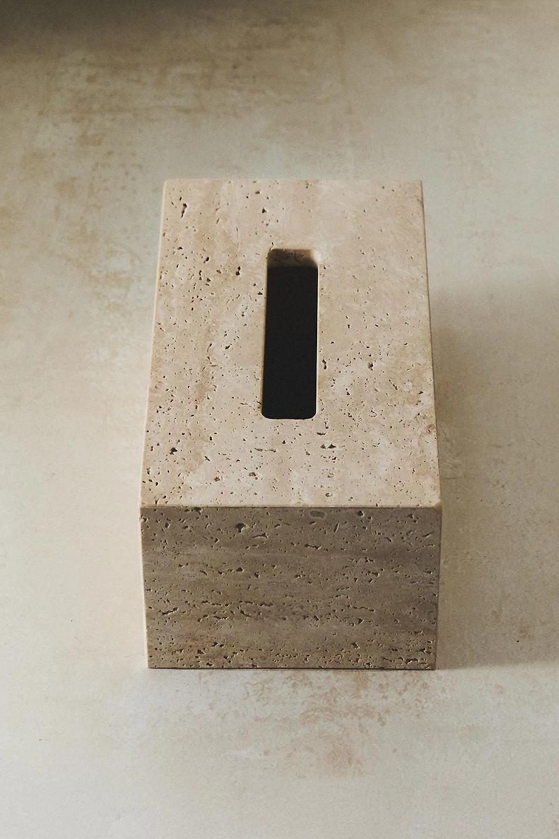 MARBLE BEIGE TISSUE BOX