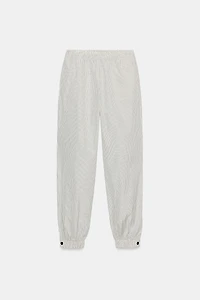 NYLON PLAID BALLOON PANTS