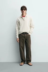 ZIP POLO SWEATSHIRT