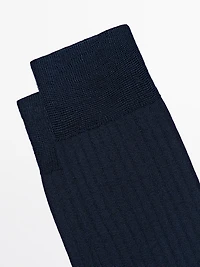 Chaussettes habillées côtelées