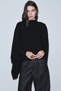 KNIT JUMPER WITH CAPE