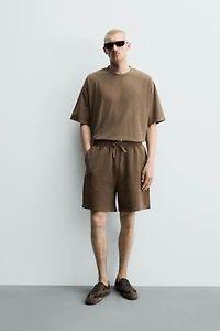 BASIC WASHED JOGGER SHORTS