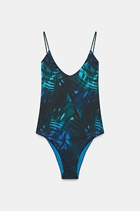 LEAF PRINT SWIMSUIT