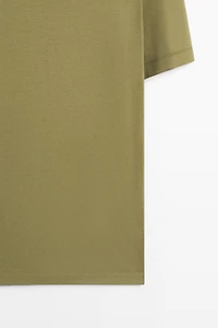 100% cotton layered collar T-shirt