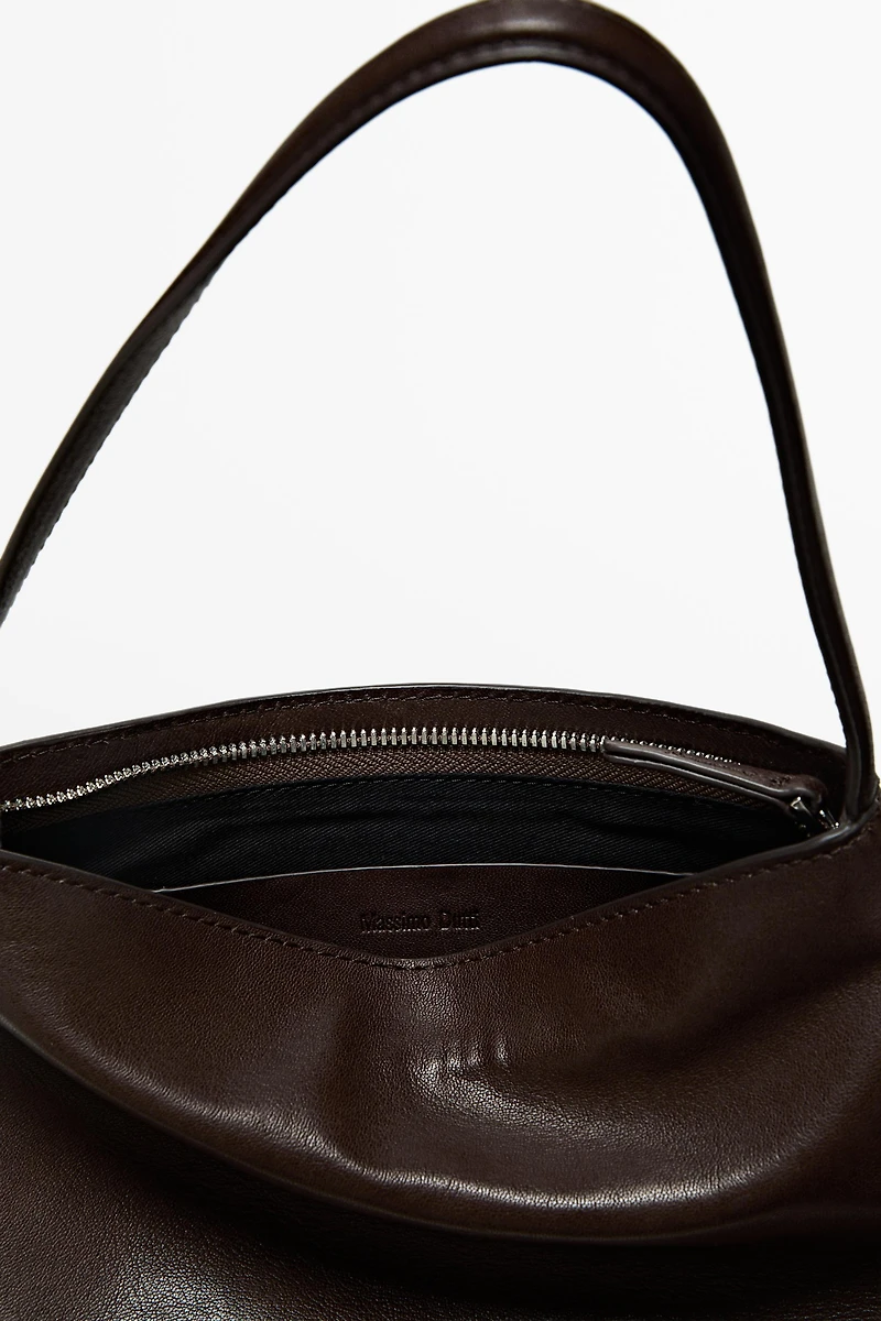 Small nappa leather shoulder bag