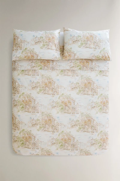 COTTON LANDSCAPE DUVET COVER