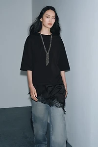 COMBINATION LACE T-SHIRT