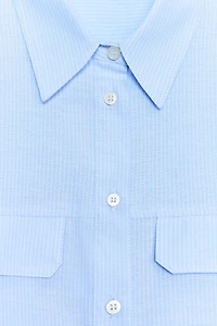 SHORT SHIRT WITH STRIPED FLAPS