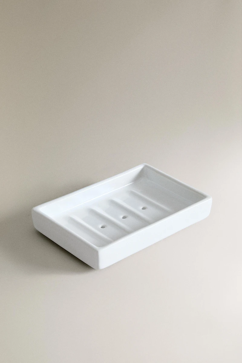 PORTE-SAVON SALLE DE BAIN FAÏENCE BLANCHE