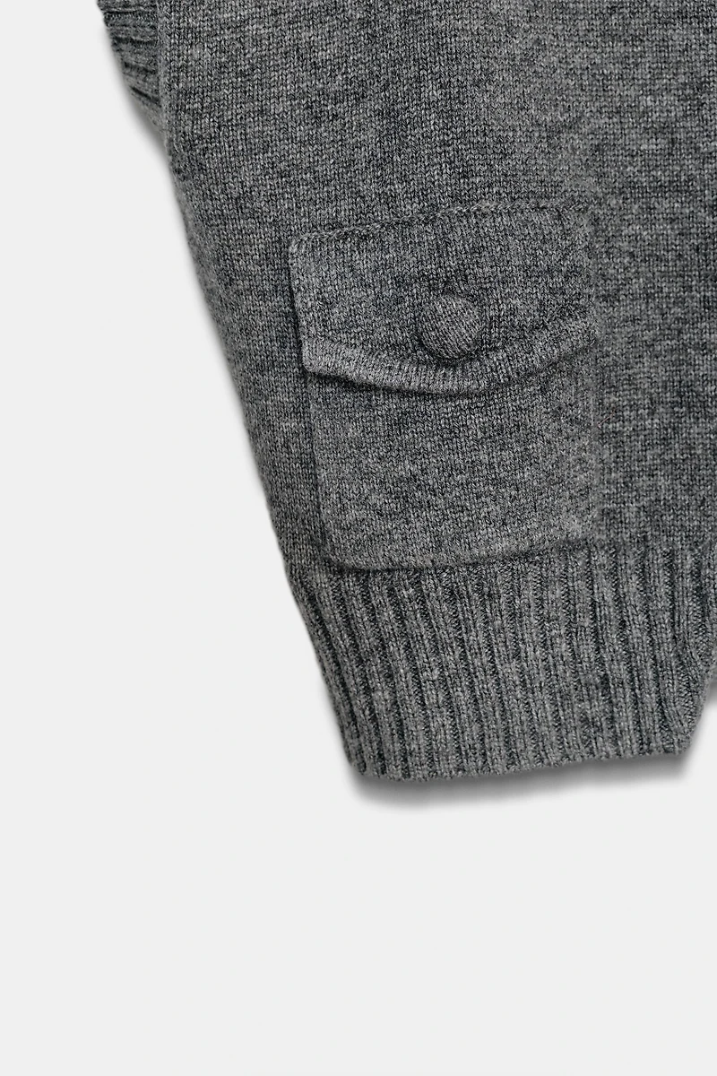 LINED BUTTON KNIT VEST