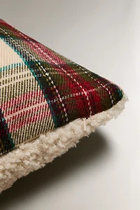 CHRISTMAS TARTAN CHECK THROW PILLOW COVER