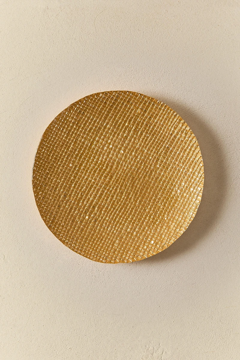 IRREGULAR GOLDEN GLASS DESSERT PLATE