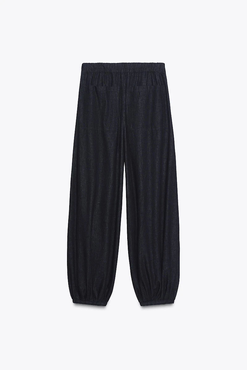 PANTALON BOMBACHO DENIM TRF