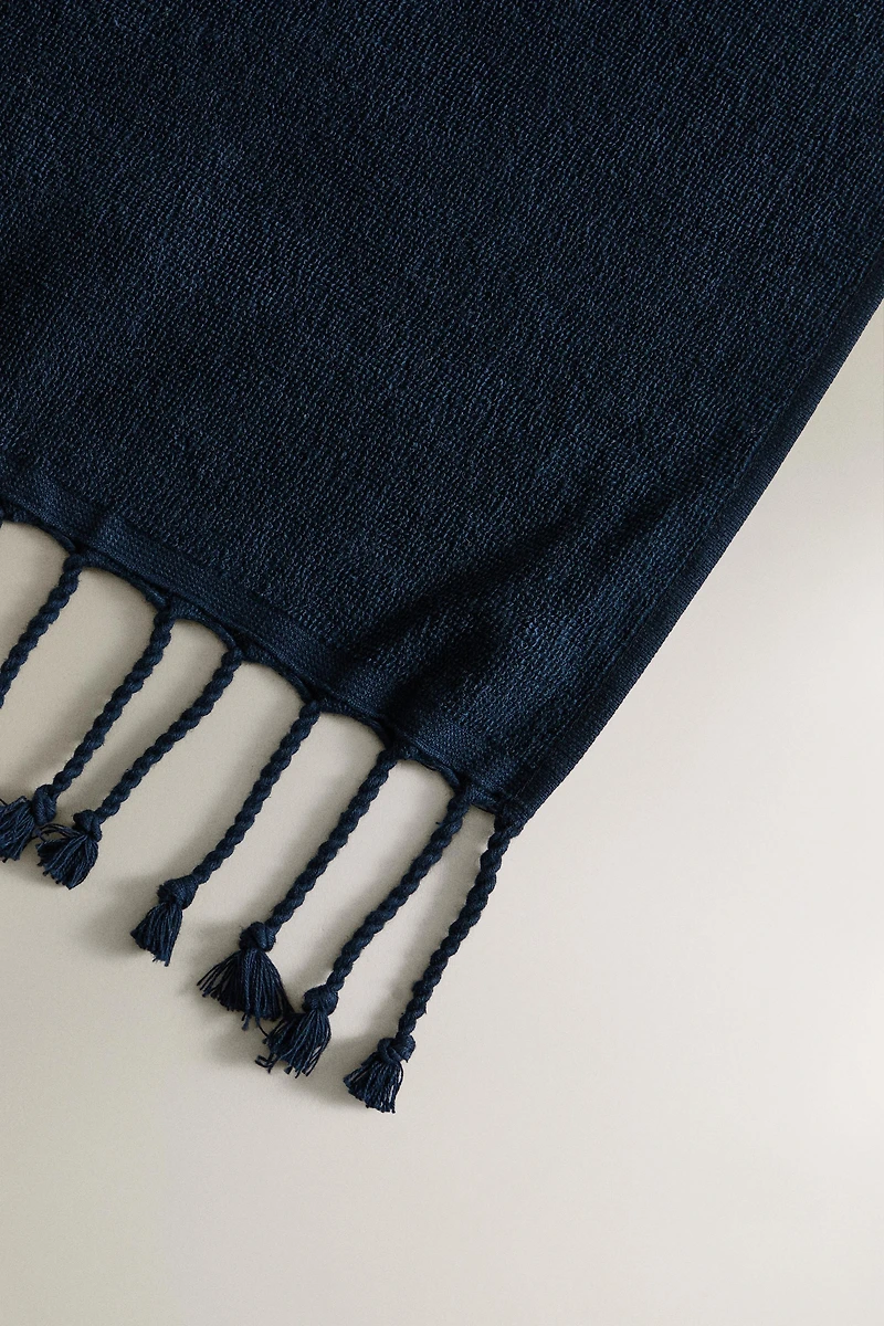 SERVIETTE DE PLAGE COTON FRANGES