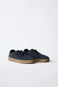 SPLIT LEATHER SPORT DERBY SHOES