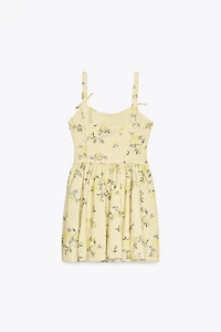 ROBE COURTE EN POPELINE FLEURS