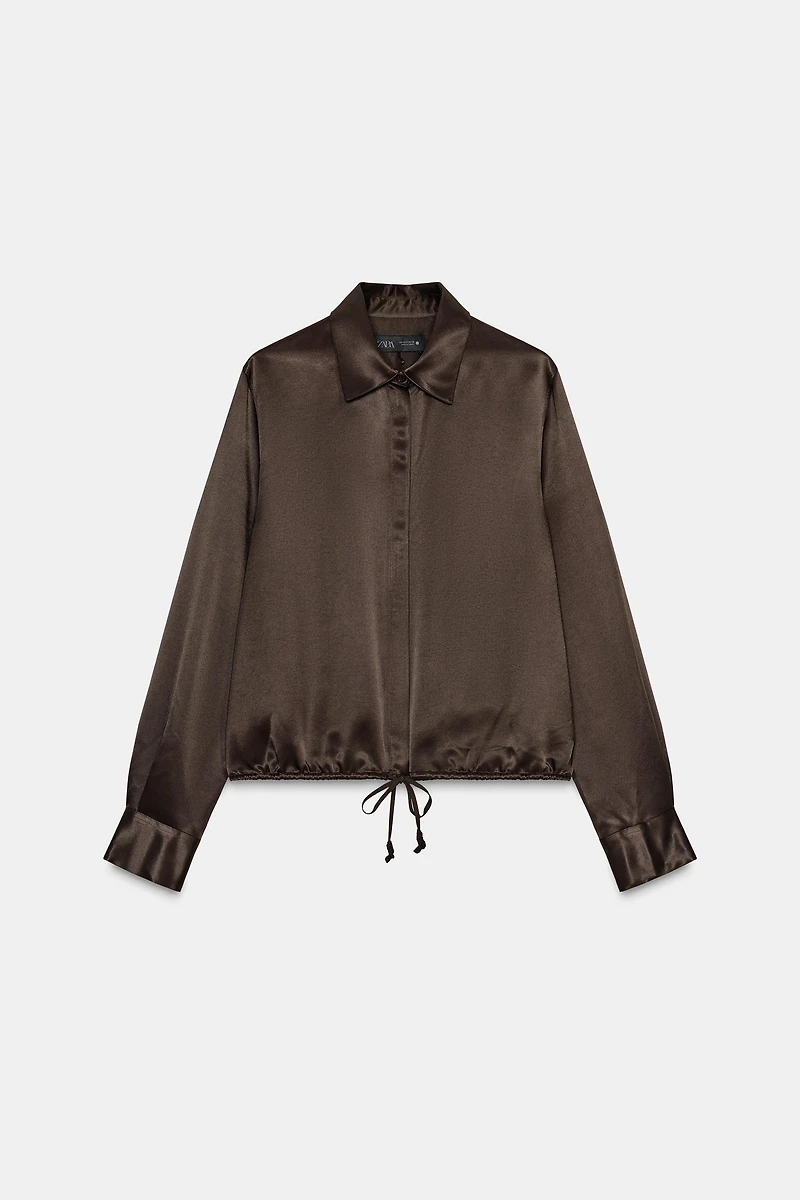 ZW COLLECTION SATIN EFFECT BLOUSE WITH TIES