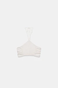 GINGHAM HALTER CROP TOP