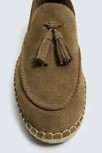 MOCASSINS CASUAL EN CUIR À POMPONS