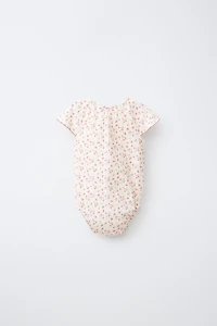 TEXTURED FLORAL BODYSUIT