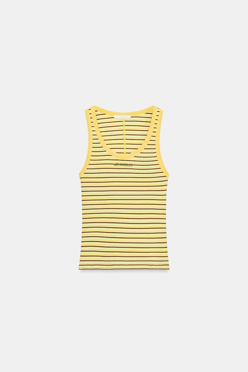 STRIPED TEXTURED TOP