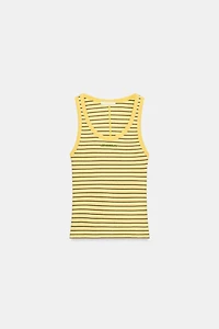 STRIPED TEXTURED TOP